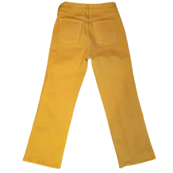 3×1 NYC Shelter Wide Leg Cropped Jeans High Rise in Marigold Size 25