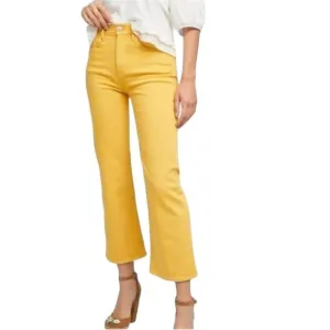 3×1 NYC Shelter Wide Leg Cropped Jeans High Rise in Marigold Size 25