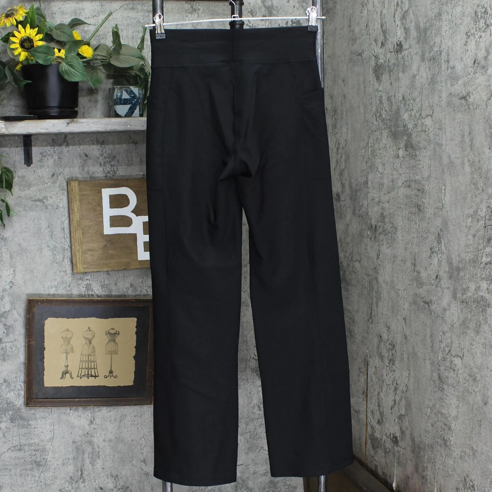 32 Degrees Wide Leg Pants Ribbed Semi-Flare Pants 1752055 Black M