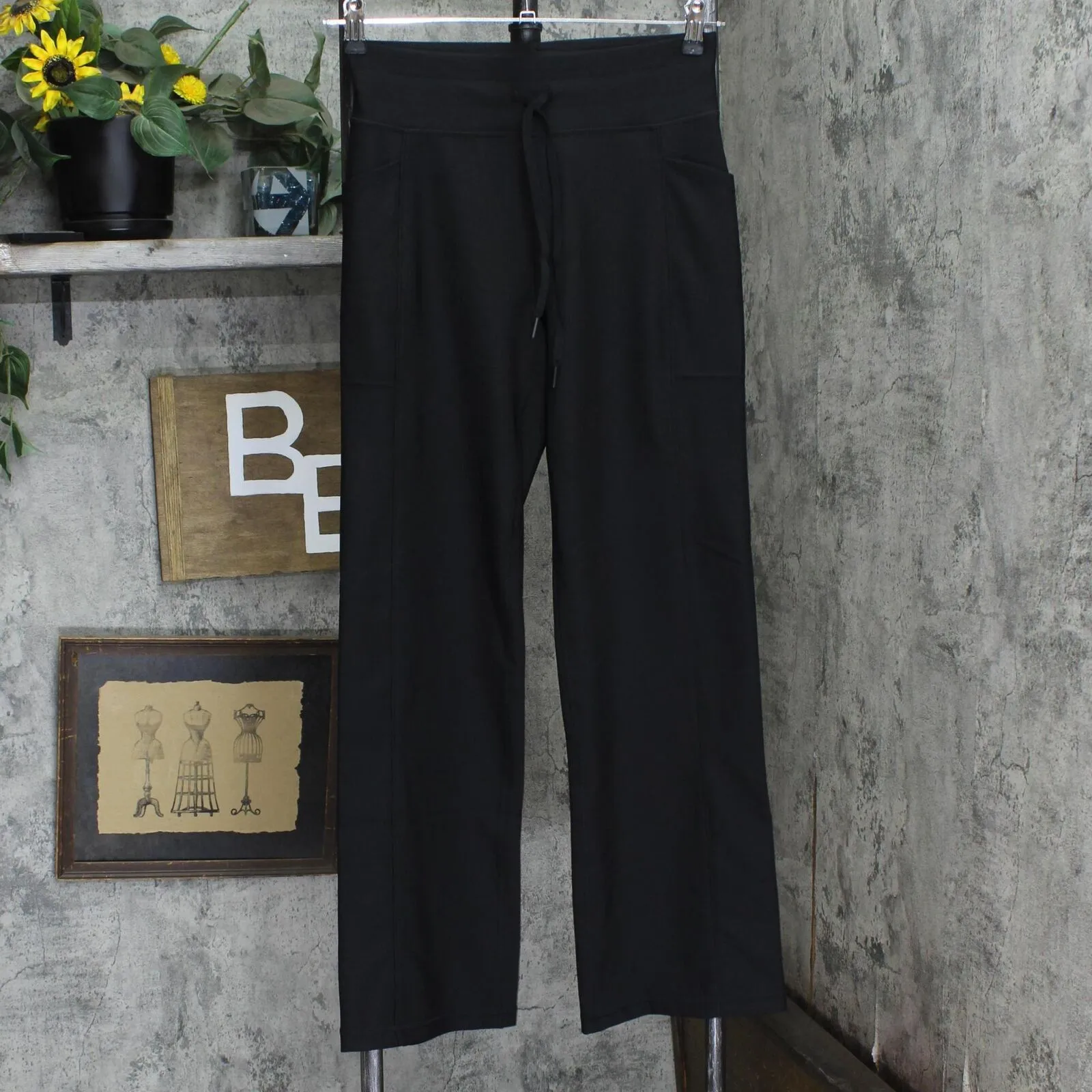 32 Degrees Wide Leg Pants Ribbed Semi-Flare Pants 1752055 Black M