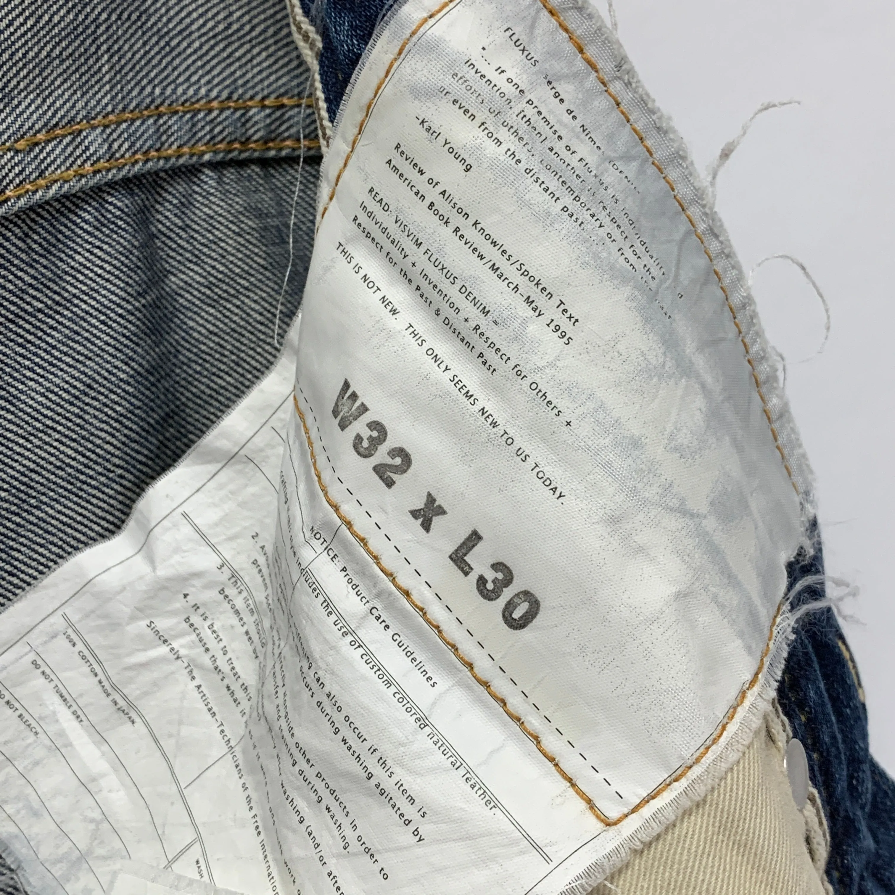 [32W 30L] Visvim Social Sculpture D5 Selvedge Denim Jeans