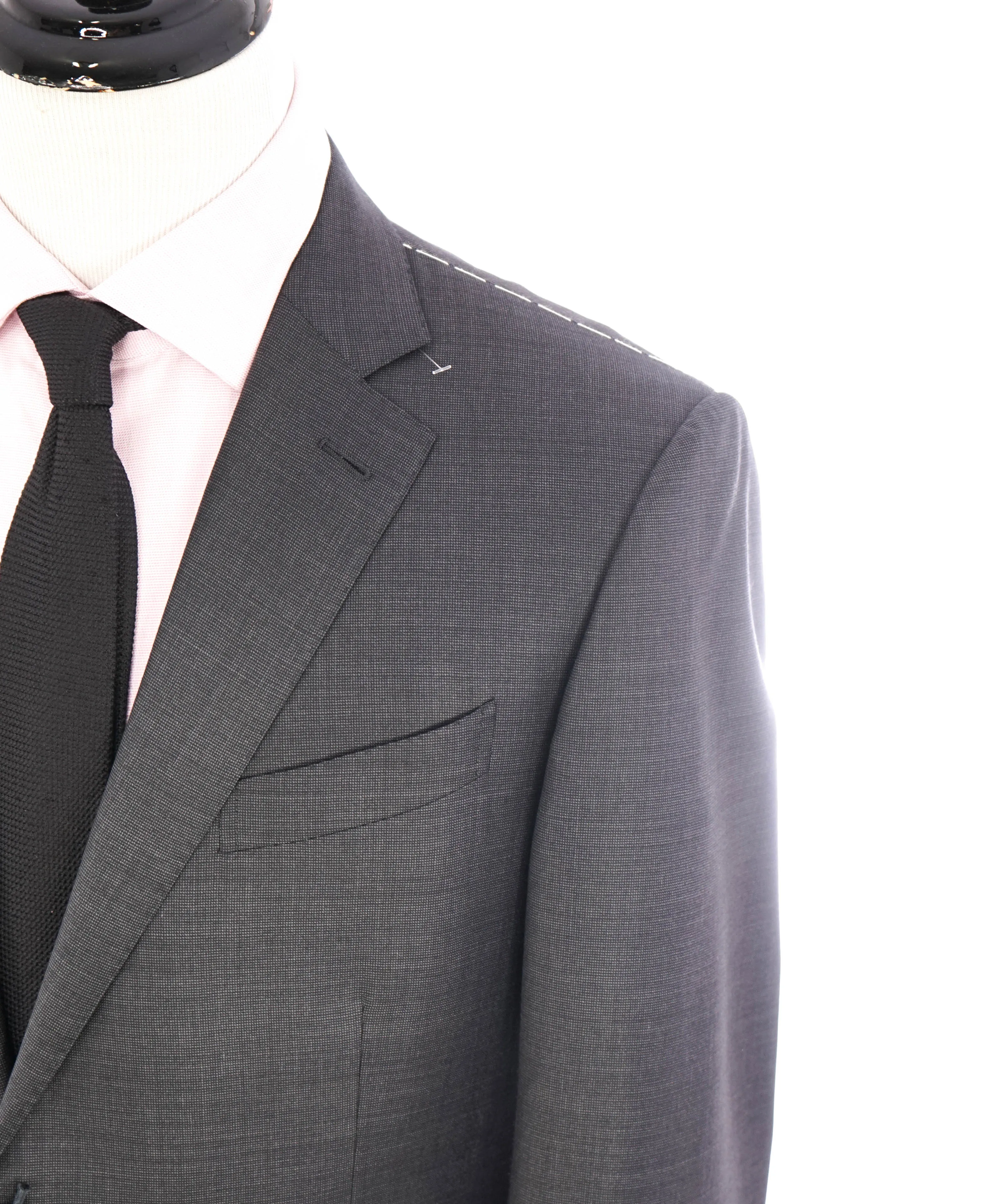 $3,990 ERMENEGILDO ZEGNA -"TROFEO" Gray Birdseye *MILANO* Suit - 44R