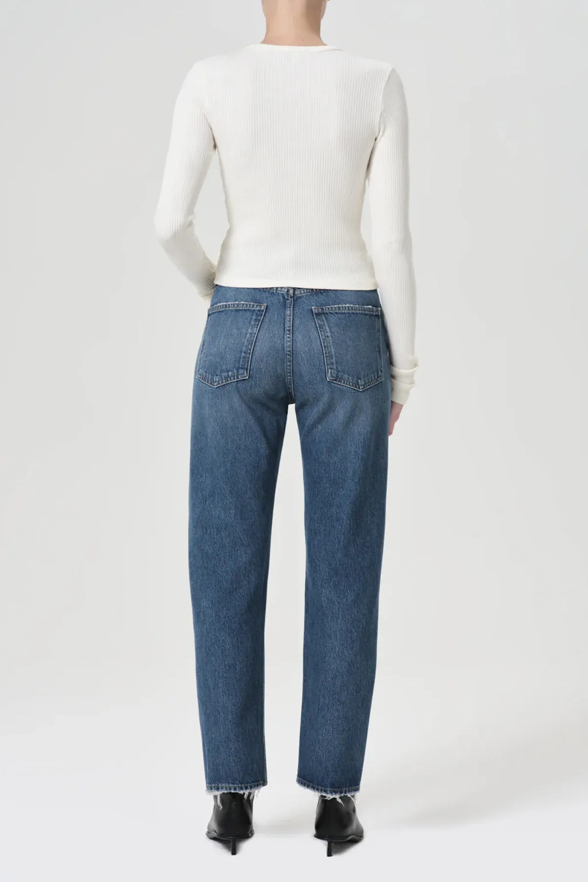 90's Pinch Waist High Rise Straight in Essence