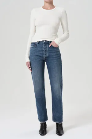 90's Pinch Waist High Rise Straight in Essence