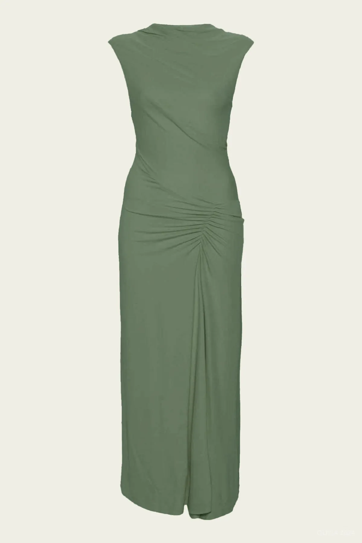 Acacia Sleeveless Midi Dress in Botanical