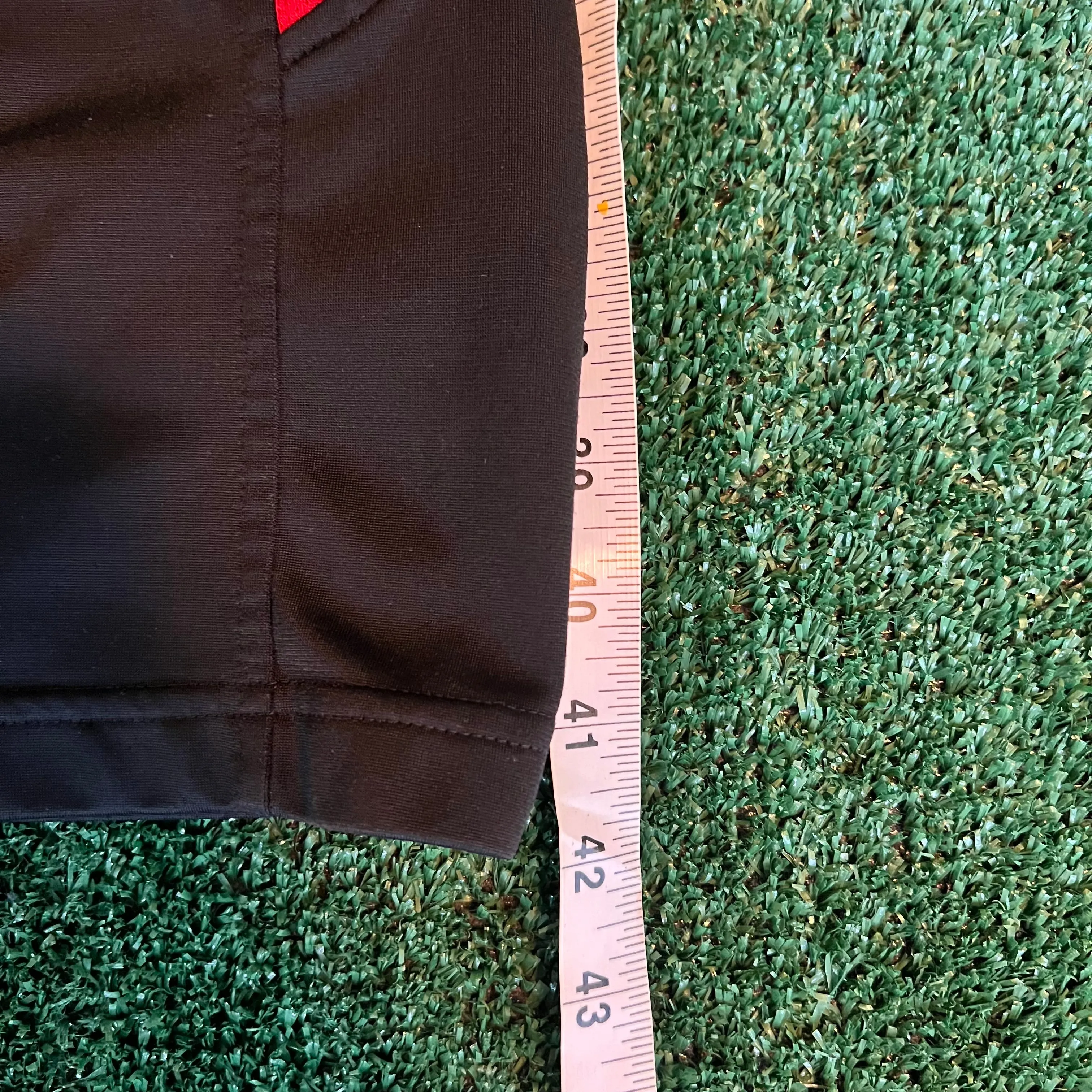 Adidas Baggy Wide-Leg Track Pants Black Red Stripe - 2XL 42x31" 21" Openings