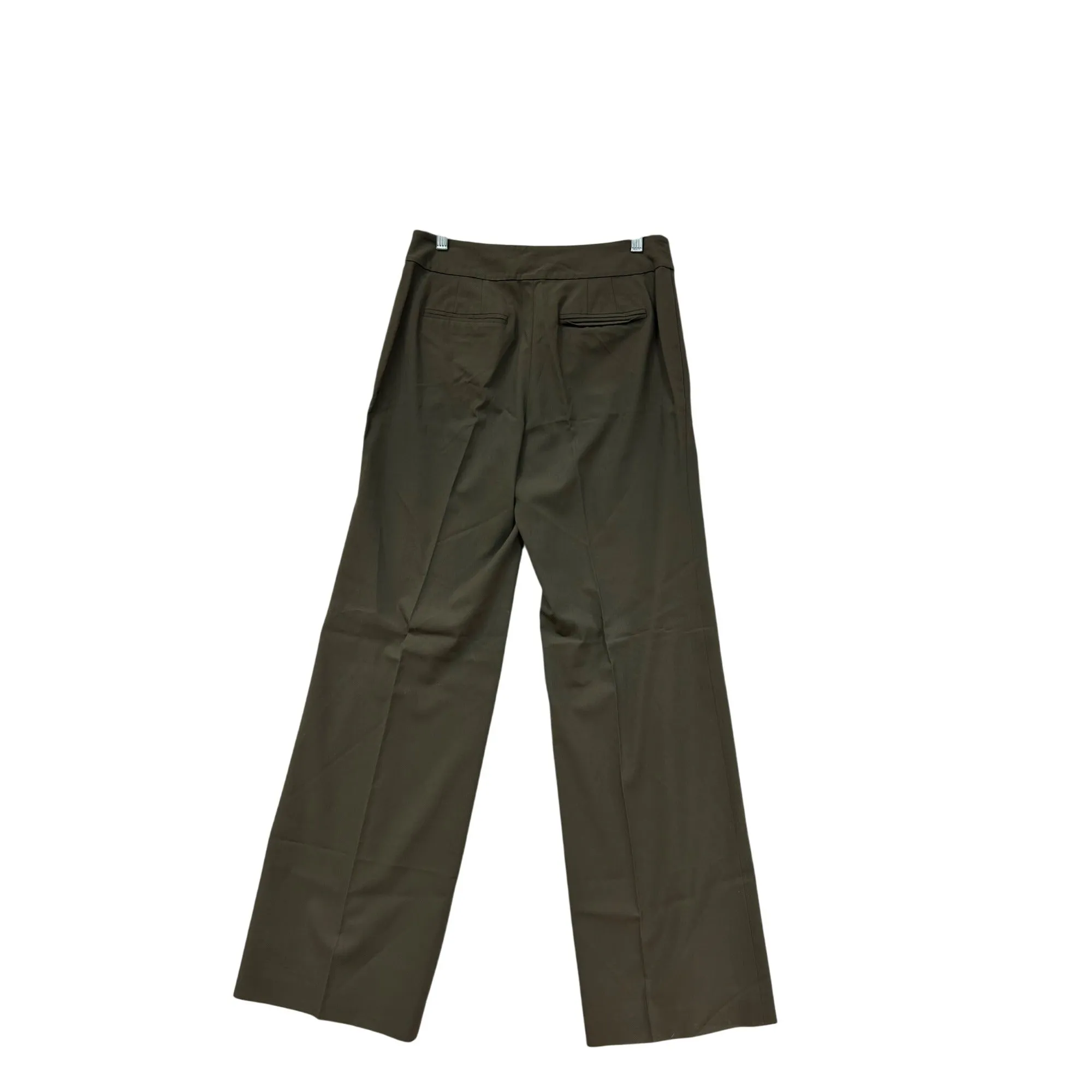 Ann Taylor Womens Wide-Leg Olive Green Dress Pants #6363