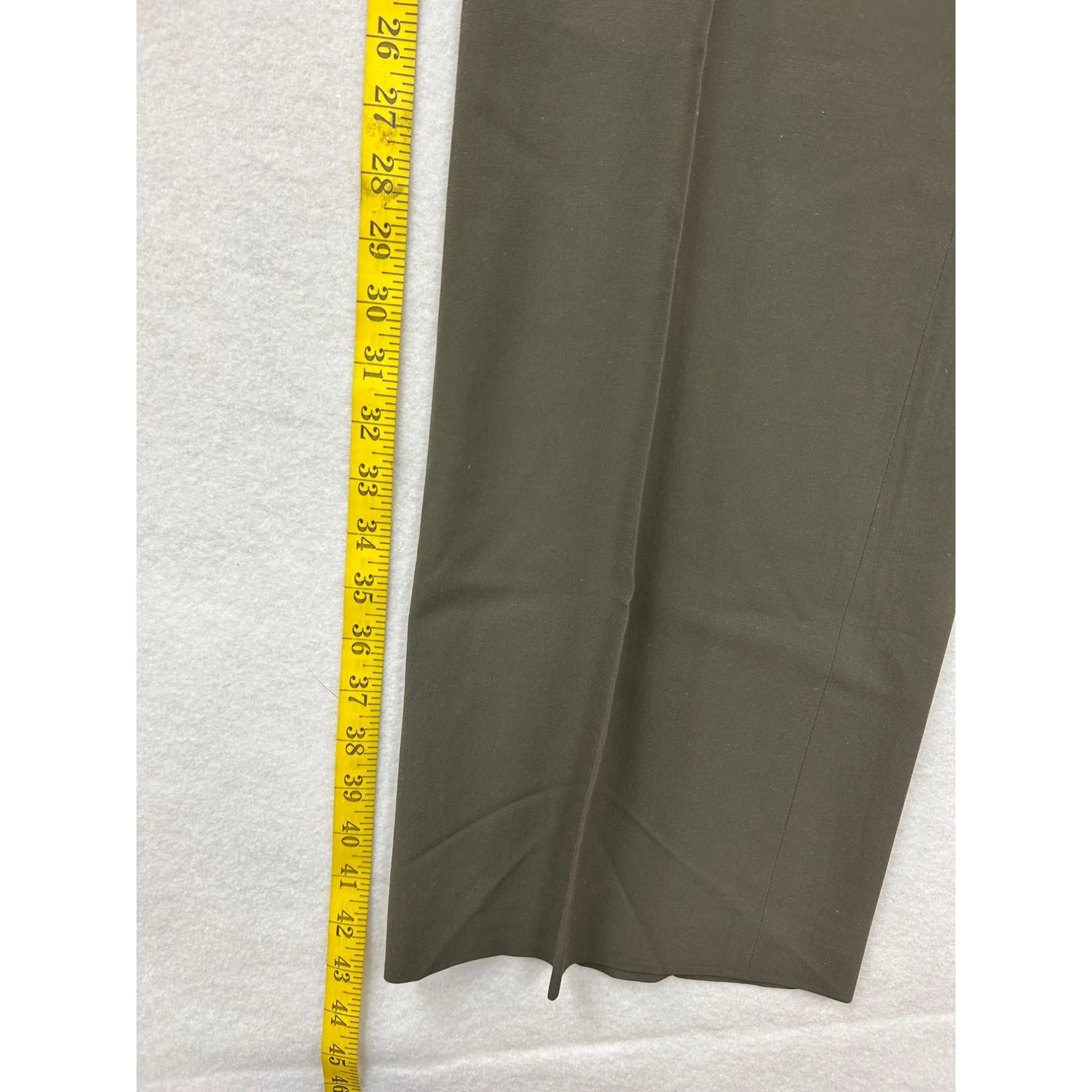 Ann Taylor Womens Wide-Leg Olive Green Dress Pants #6363