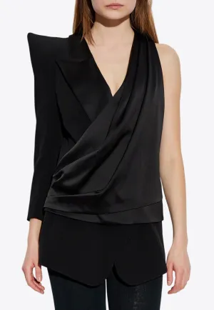 Asymmetric Jacket with Structured Shoulder