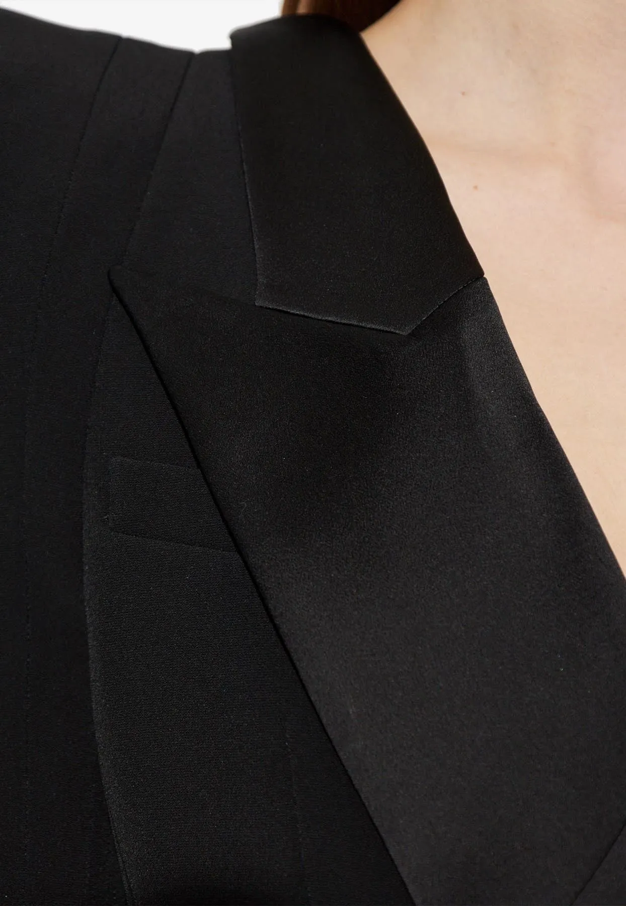 Asymmetric Jacket with Structured Shoulder