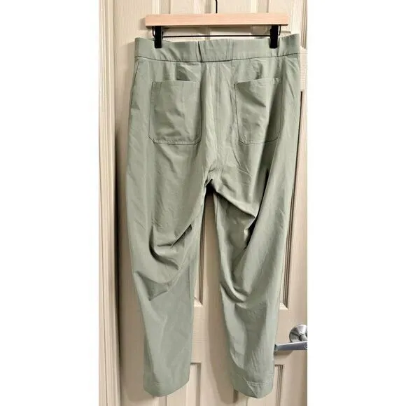 Athleta Women's 10 Endless Olive High Rise Zipper Office Commute‎ Pants Soft
