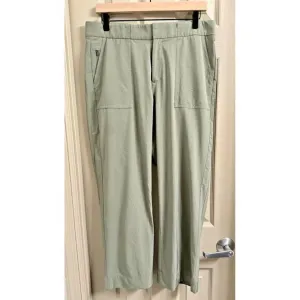 Athleta Women's 10 Endless Olive High Rise Zipper Office Commute‎ Pants Soft