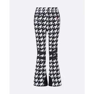 Aurora High Waist Flare Pant in Houndstooth