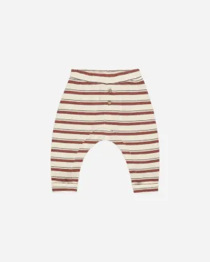 Baby Cru Pant || Brick Stripe