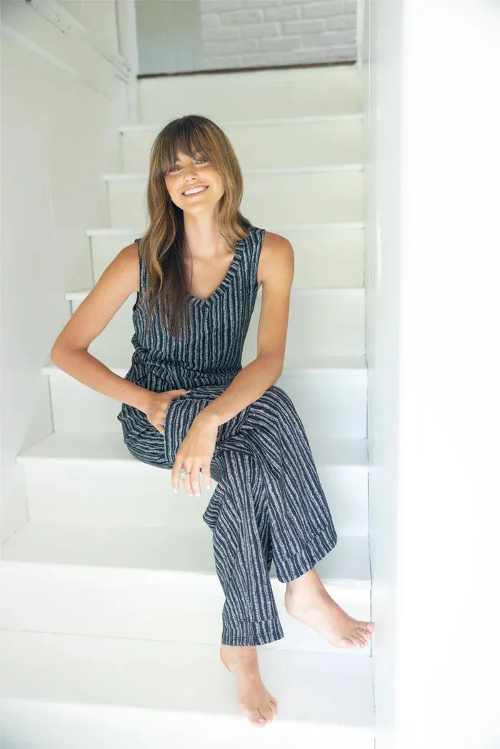 Bali Stripe Cotton V Neck Tank
