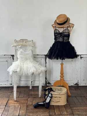 Ballerina Fairy Tulle Peplum Tops[4colours]