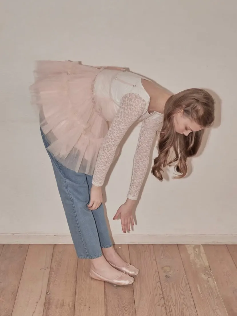 Ballerina Fairy Tulle Peplum Tops[4colours]