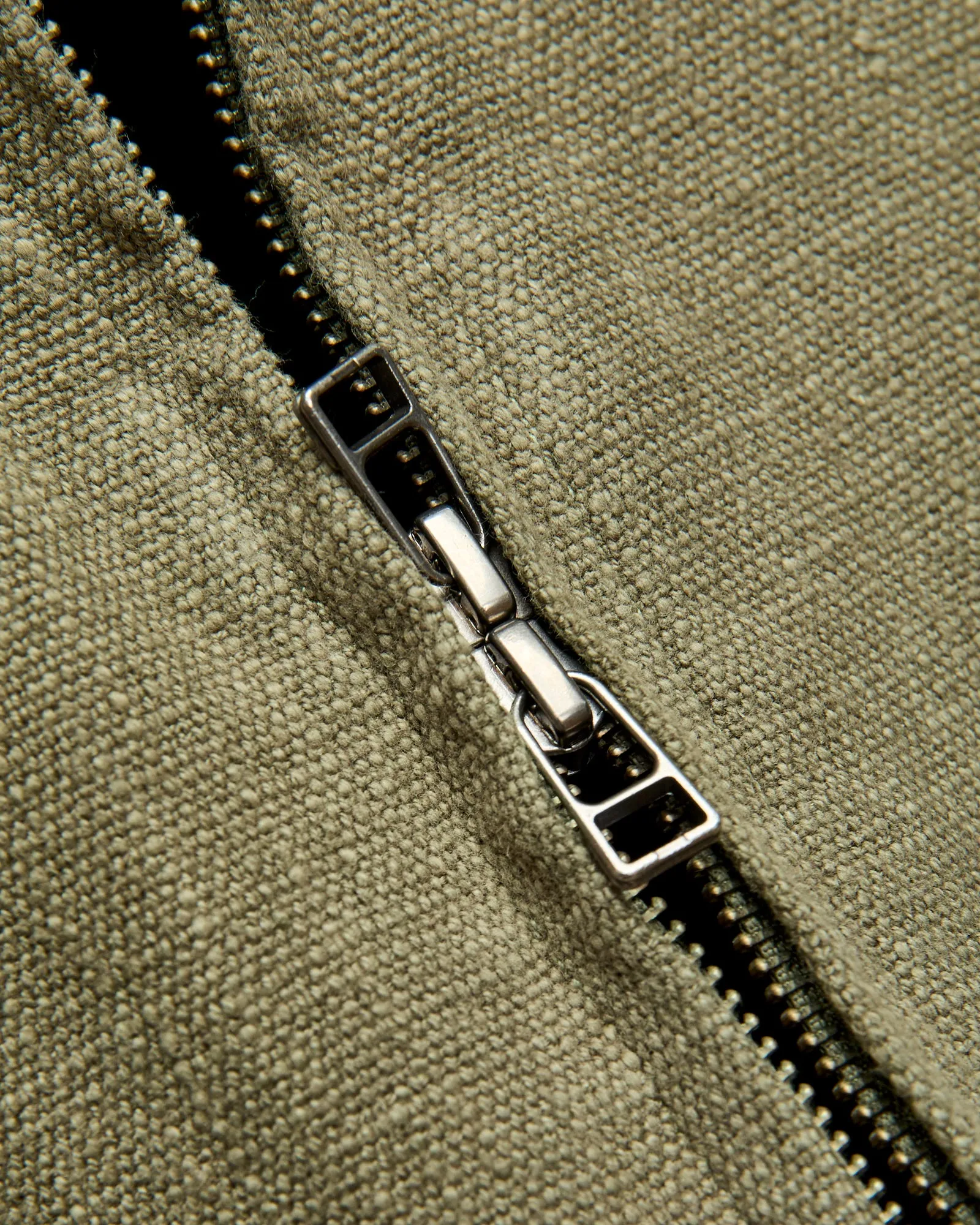 Basketweave Linen Mechanics Jacket in Olive