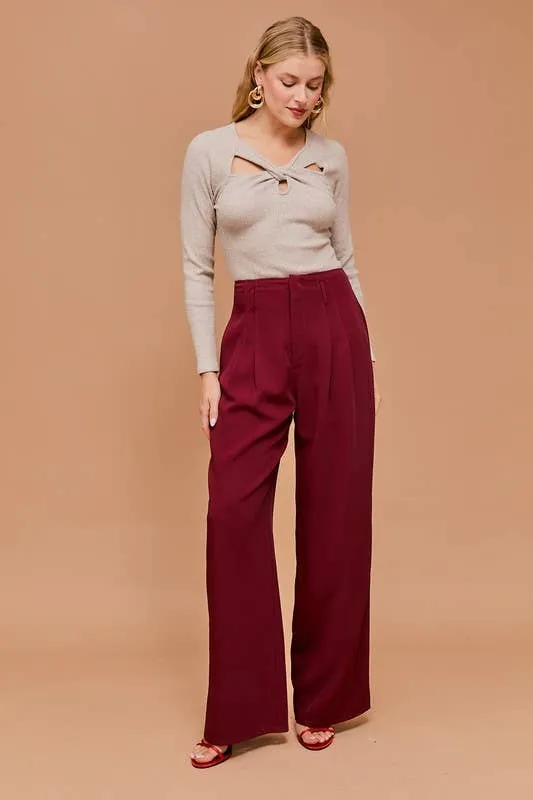 Beau High Waist Wide Leg Pants (2 Colors!) FINAL SALE