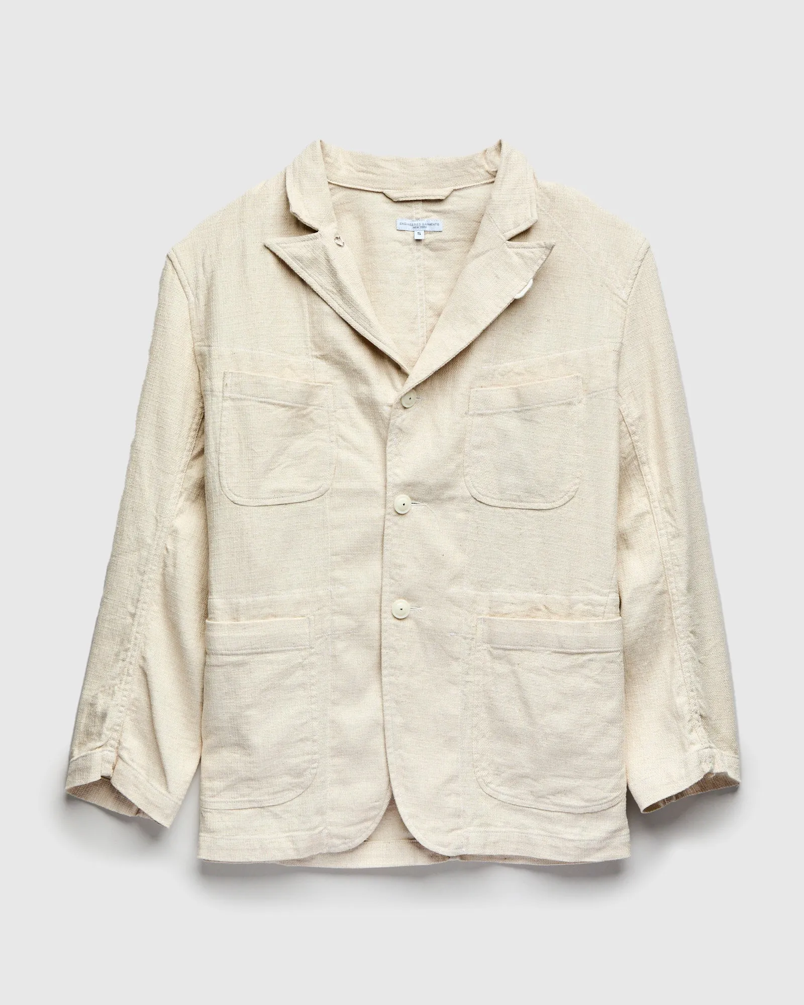 Bedford Jacket in Natural Cotton Linen Java Cloth