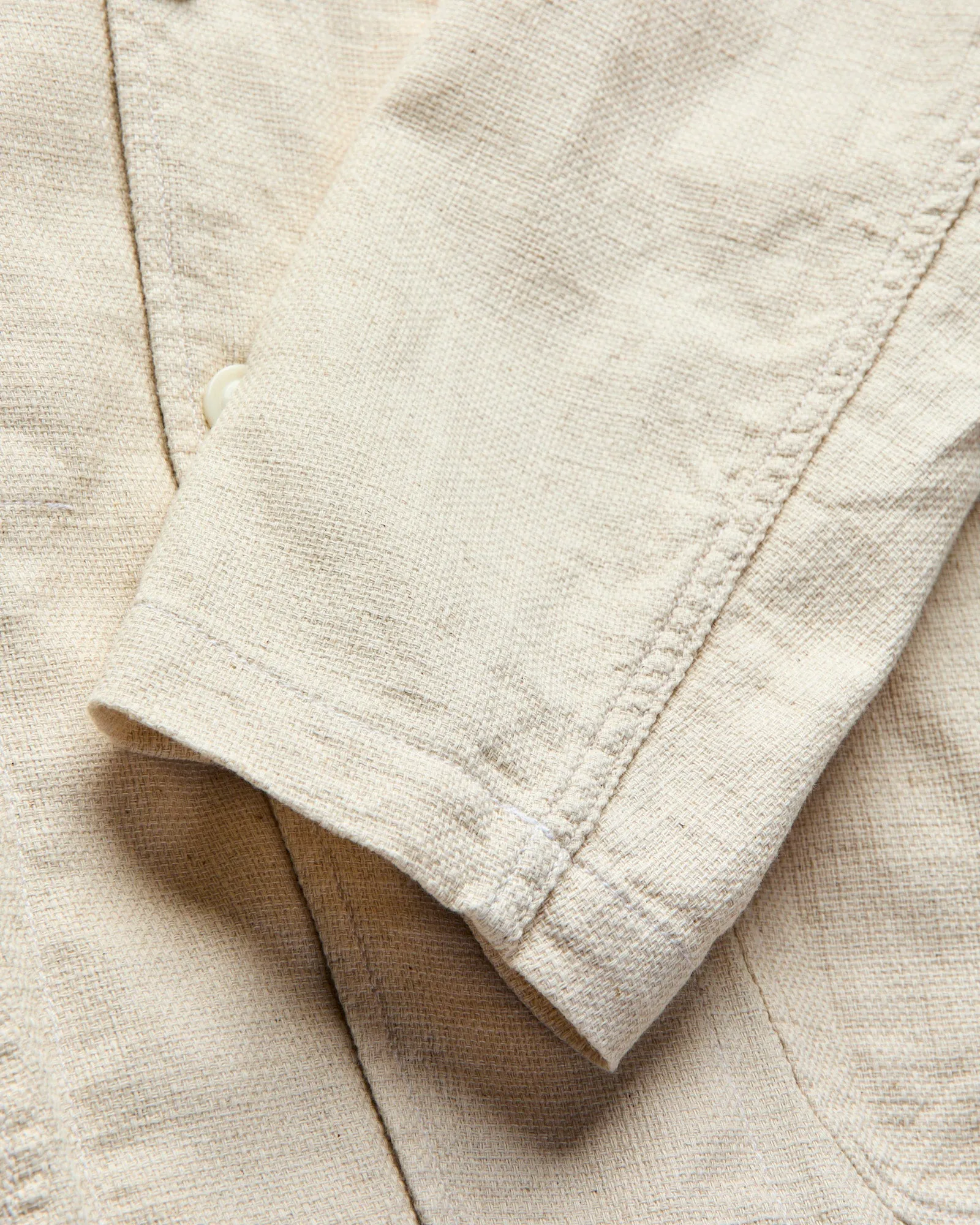 Bedford Jacket in Natural Cotton Linen Java Cloth