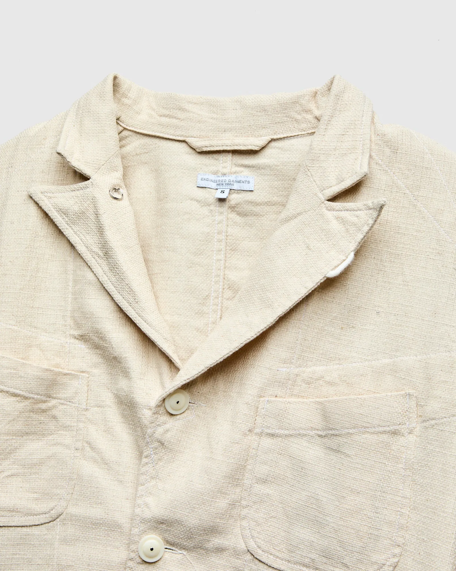 Bedford Jacket in Natural Cotton Linen Java Cloth