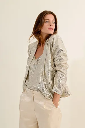 BEIGE-GOLD BLAZER