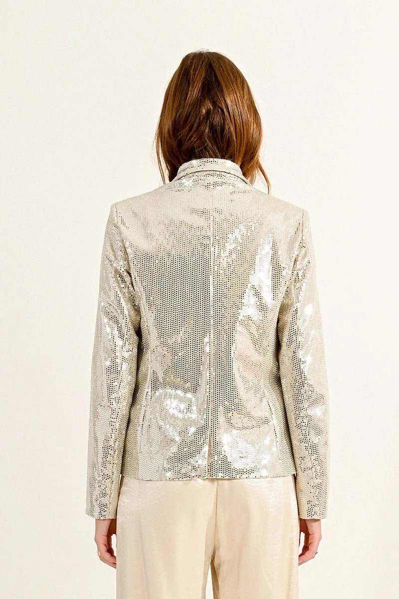 BEIGE-GOLD BLAZER