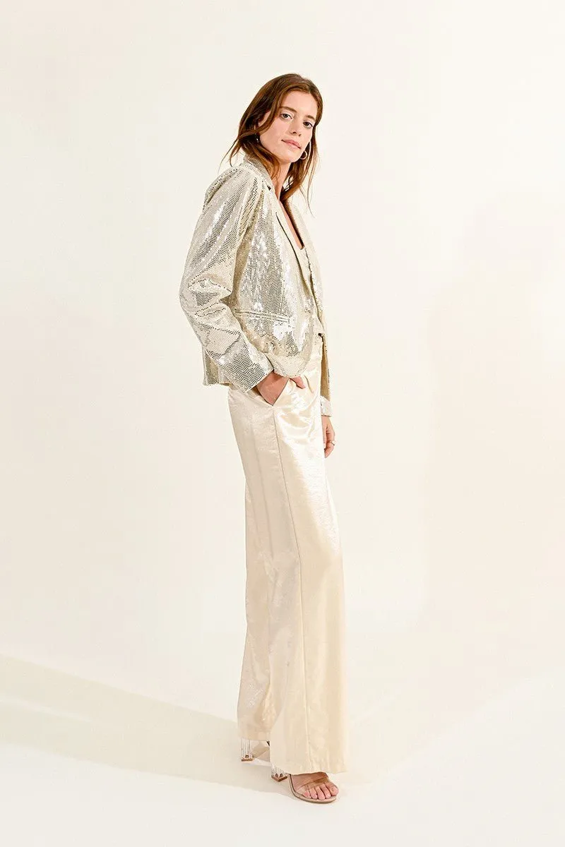 BEIGE-GOLD BLAZER