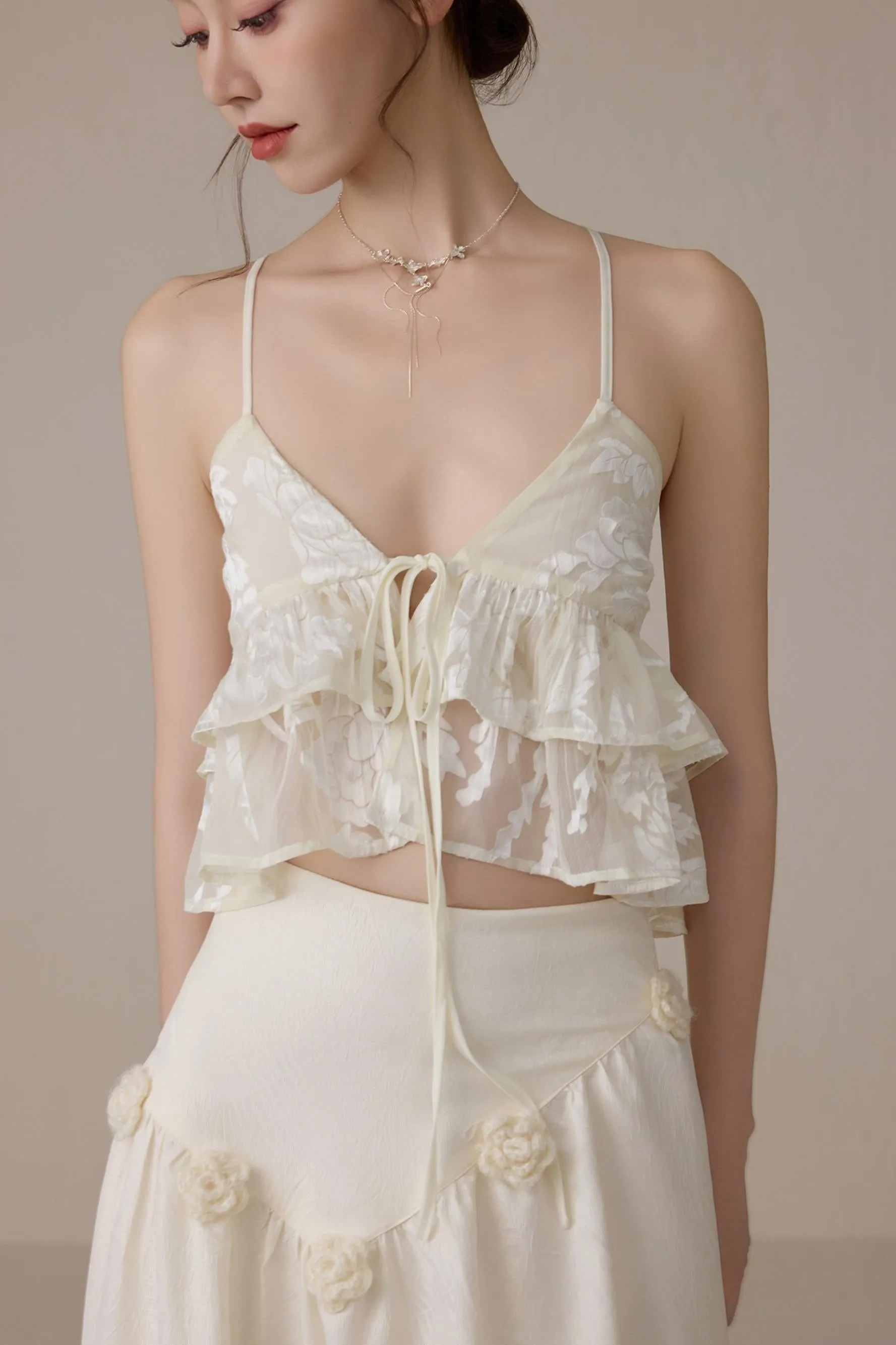 Beige V-Neck Camisole
