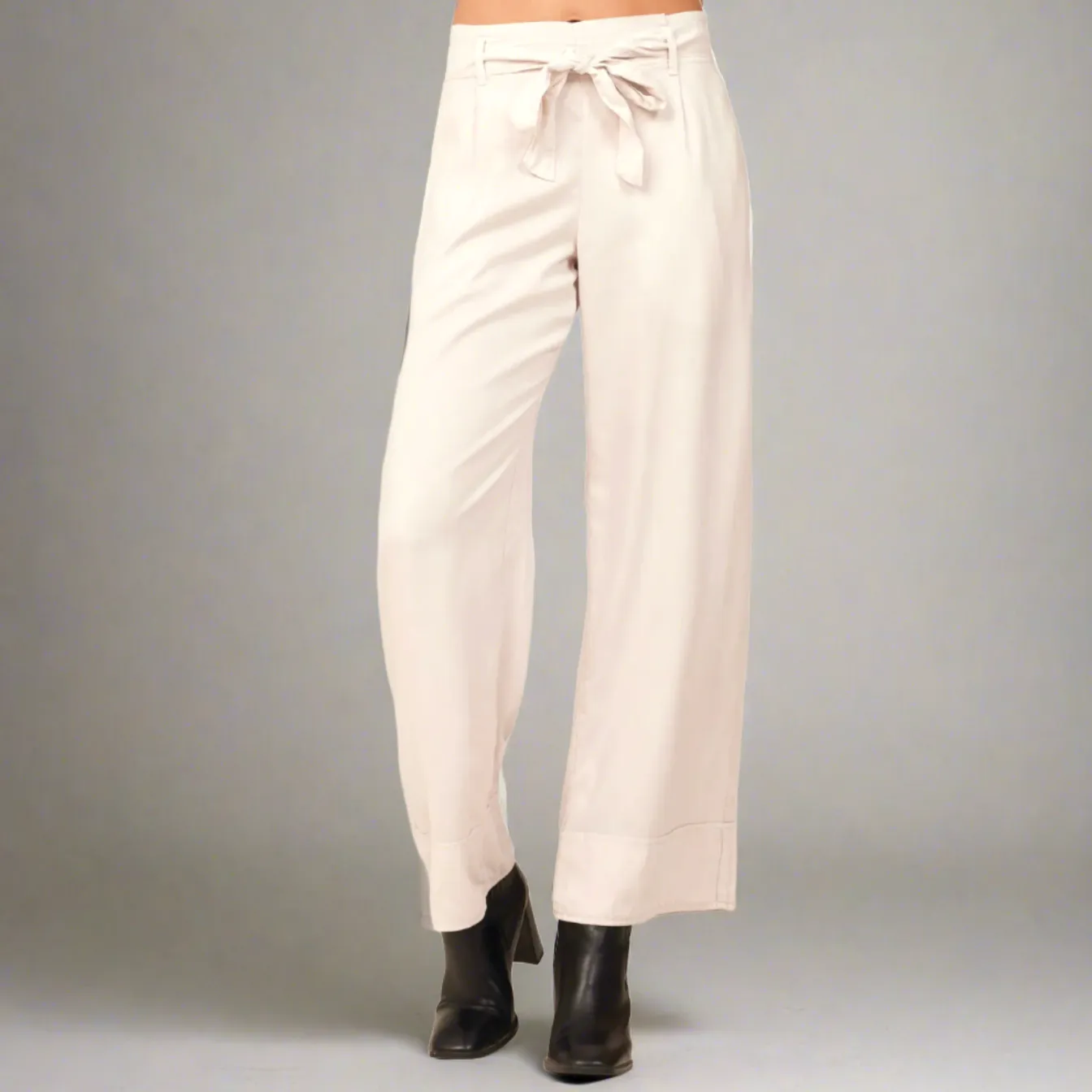 Bella Dahl Paper Bag Waist Wide Leg Pants