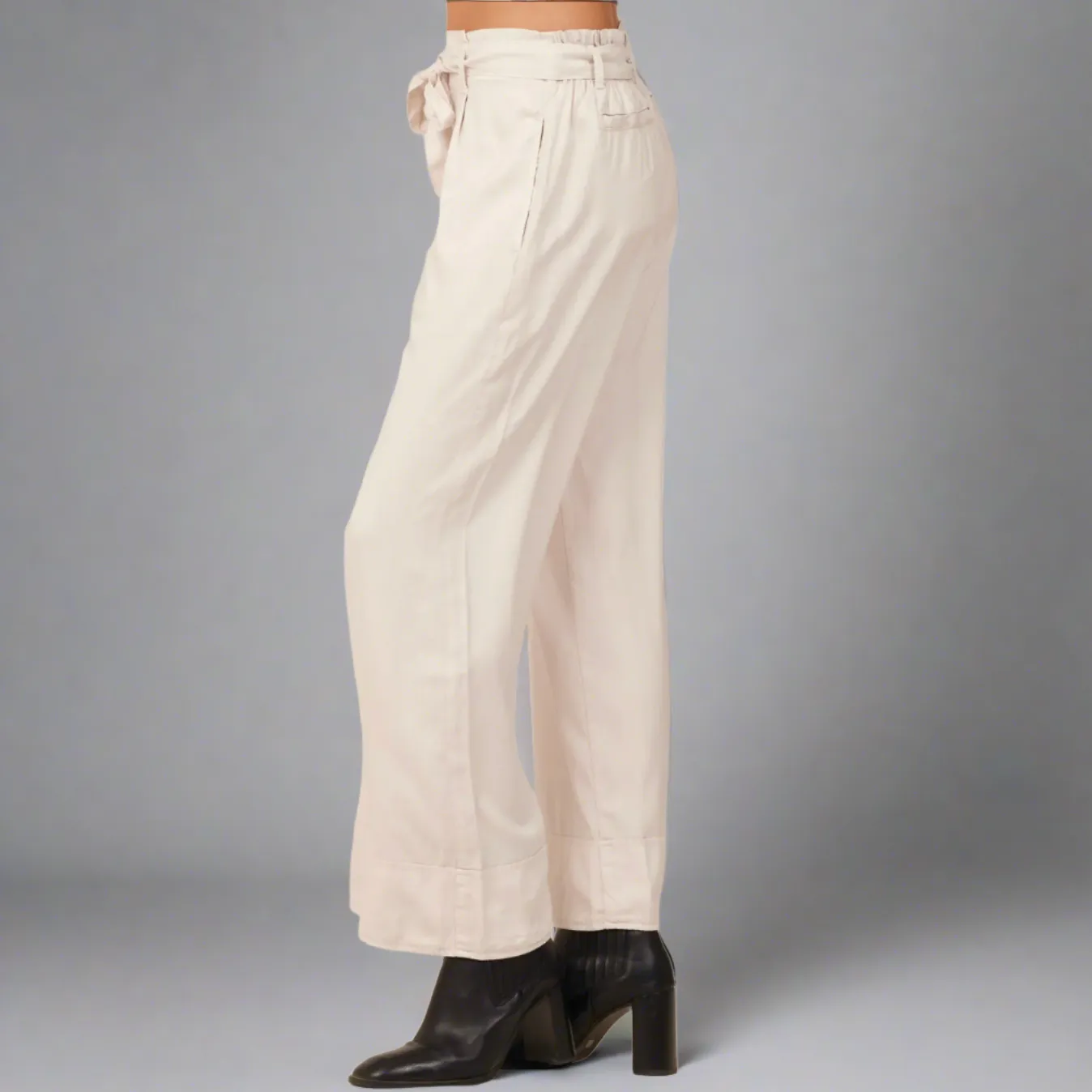 Bella Dahl Paper Bag Waist Wide Leg Pants