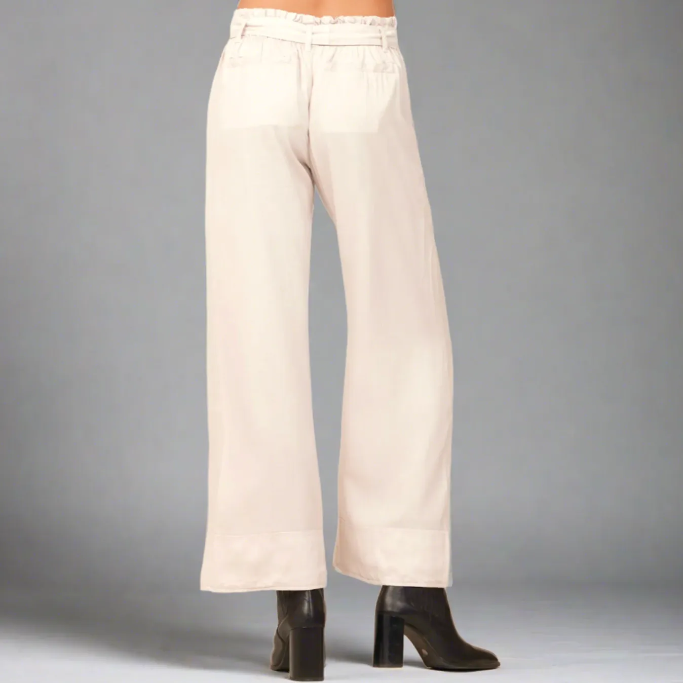 Bella Dahl Paper Bag Waist Wide Leg Pants