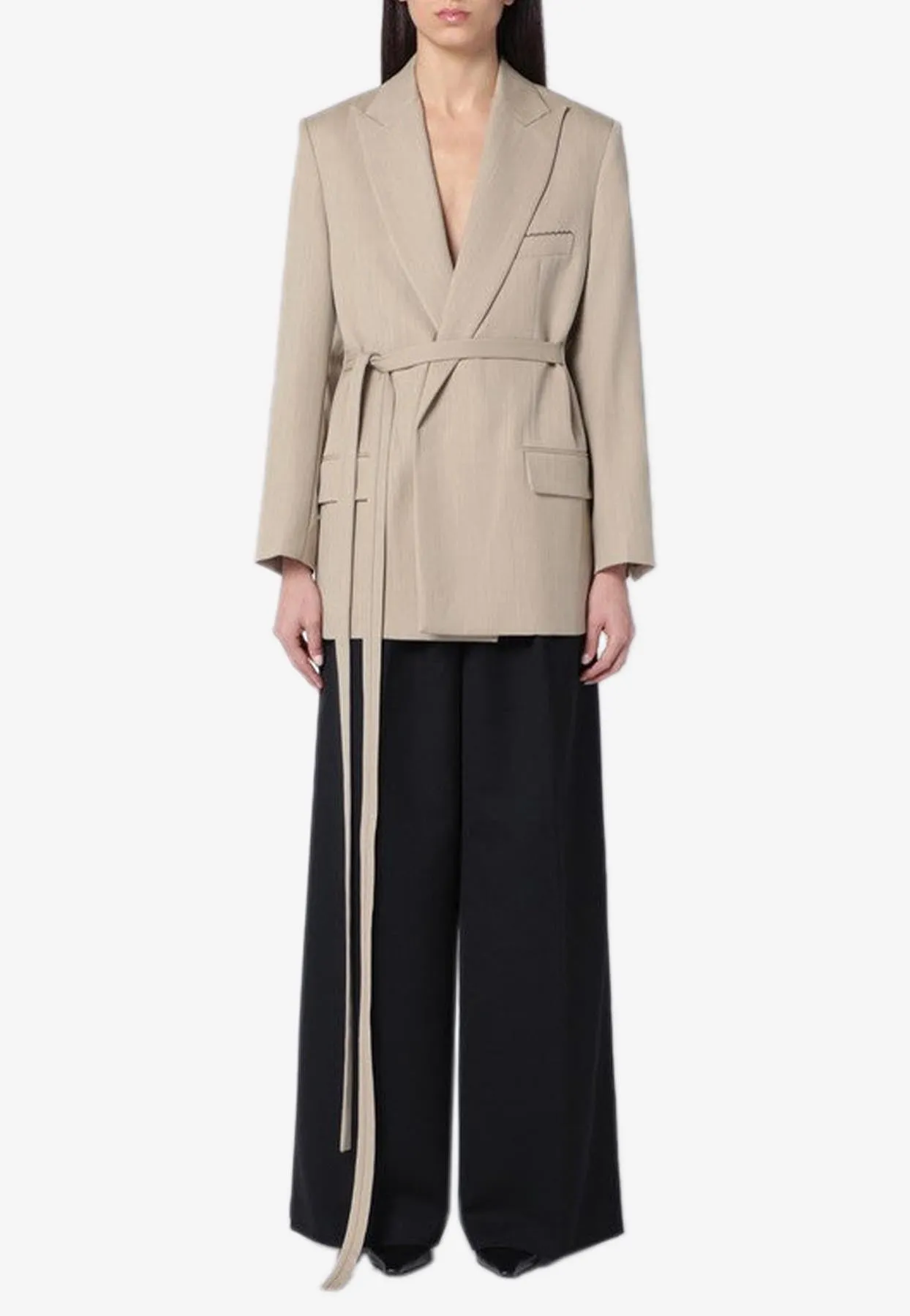 Belted Wool Blazer
