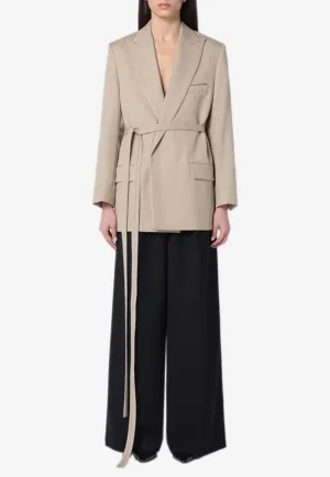 Belted Wool Blazer