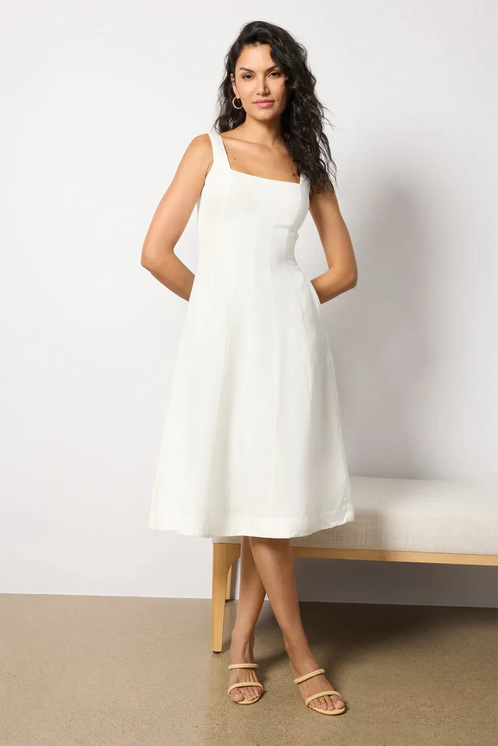 Birdie Linen Midi Dress