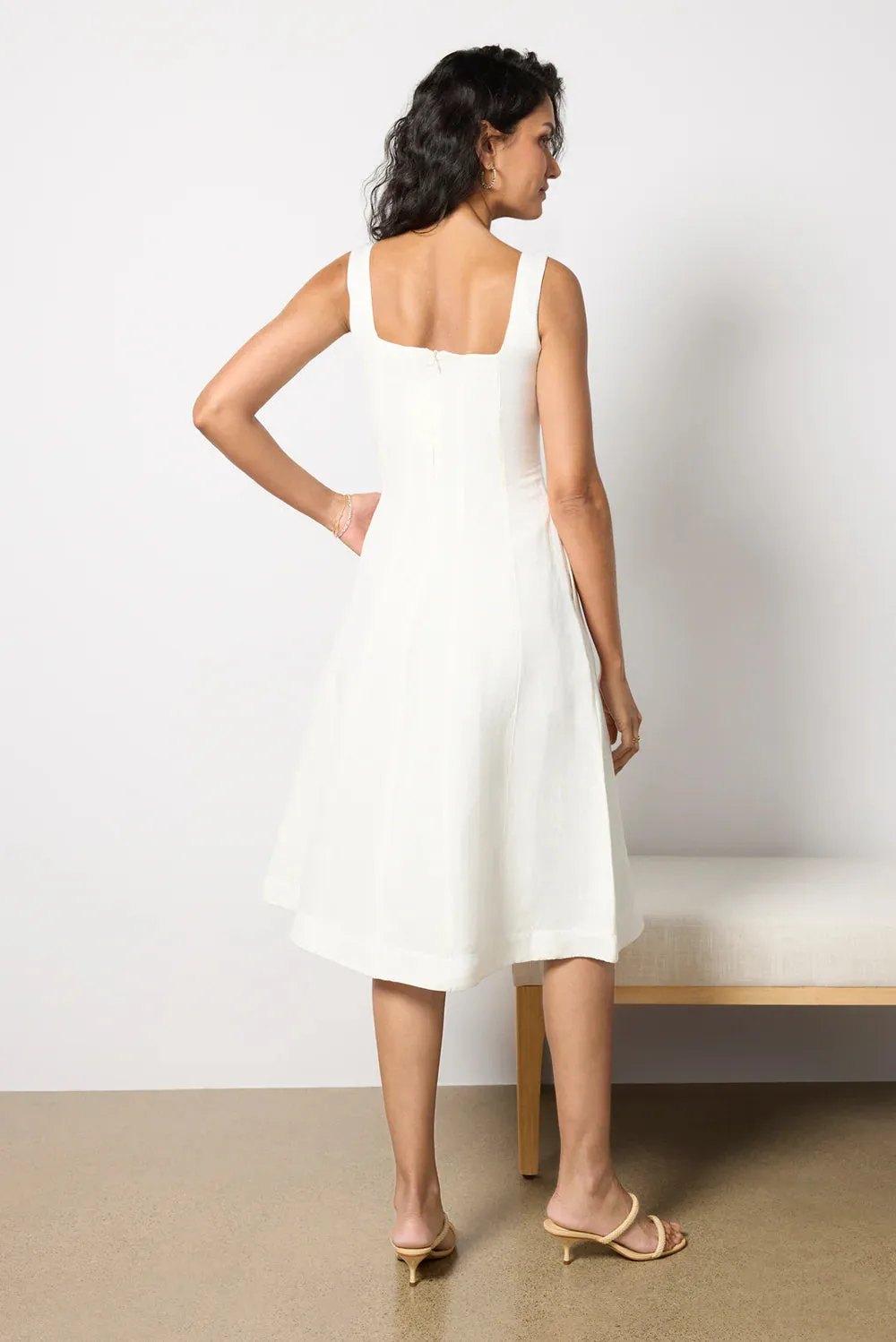 Birdie Linen Midi Dress