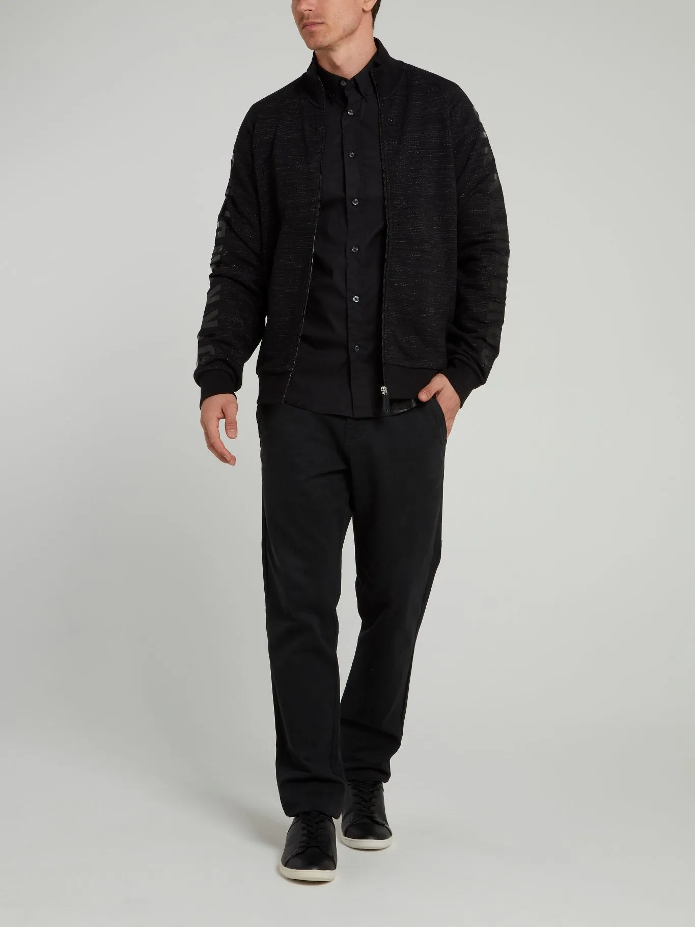 Black Logo Tweed Jacket