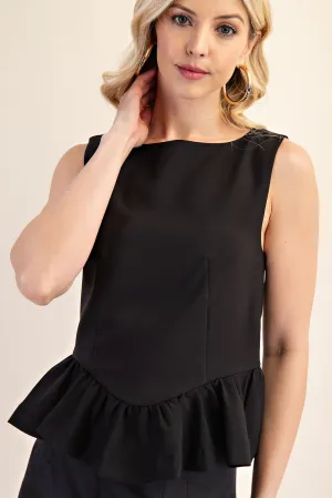 Boatneck Peplum Top