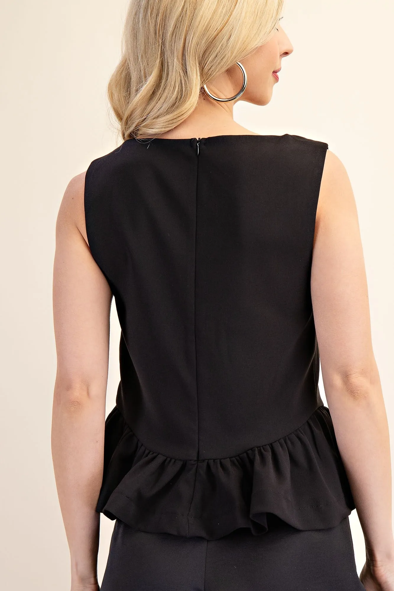 Boatneck Peplum Top
