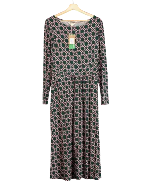 Boden Green Amelie Long Sleeve Midi Dress UK 12