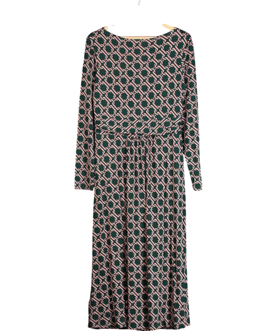Boden Green Amelie Long Sleeve Midi Dress UK 12