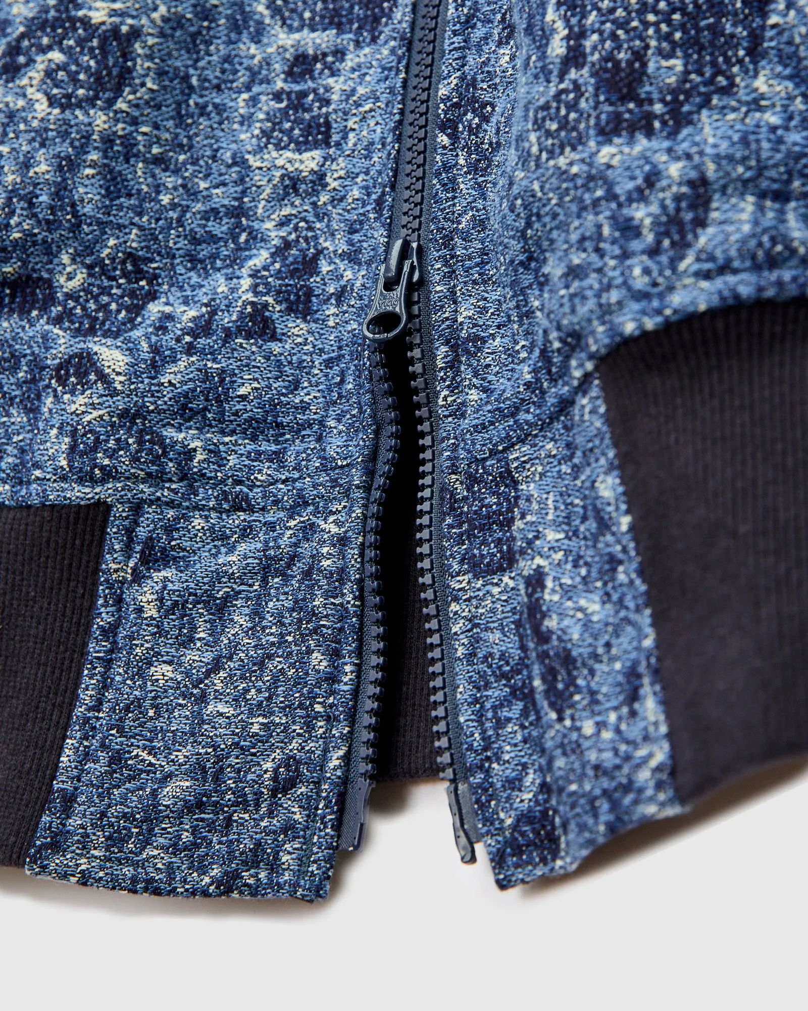 Boro Jacquard Bomber Jacket in Indigo