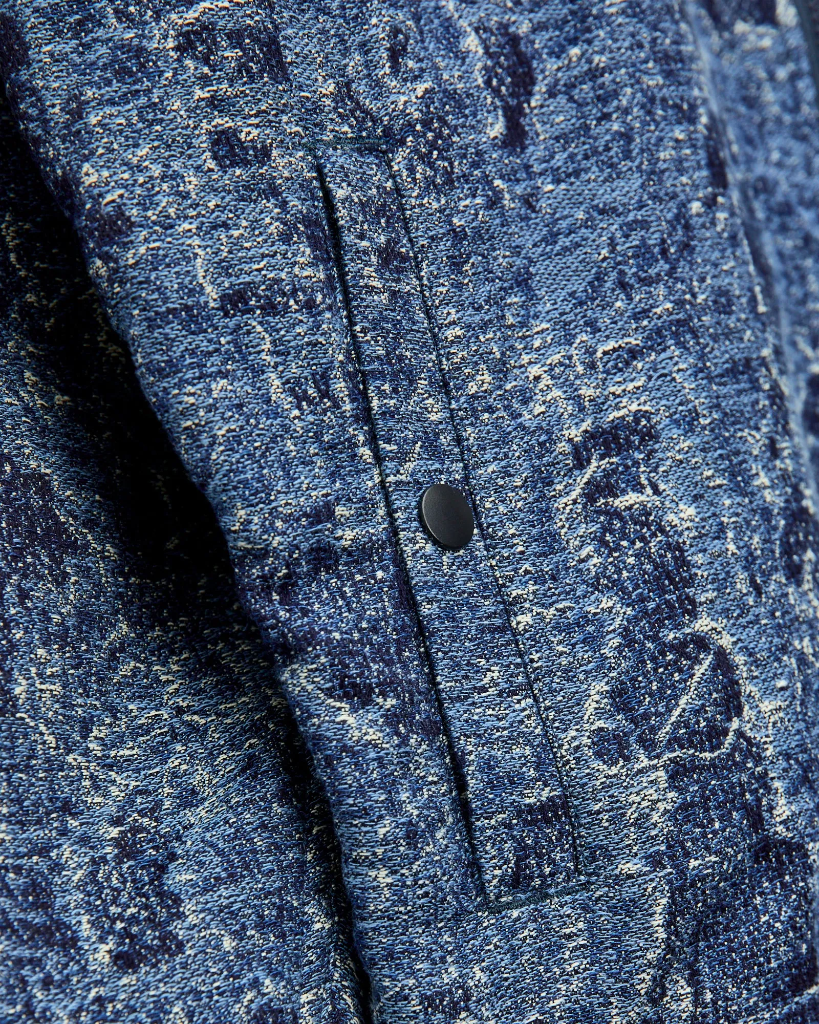 Boro Jacquard Bomber Jacket in Indigo
