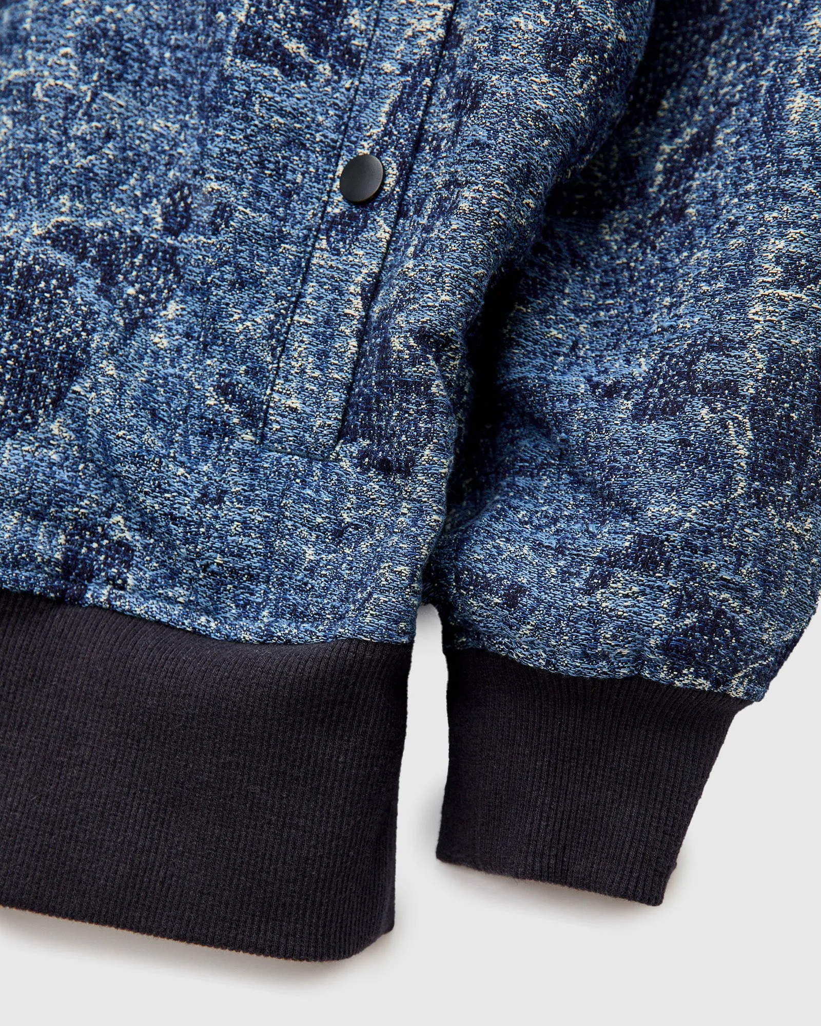 Boro Jacquard Bomber Jacket in Indigo
