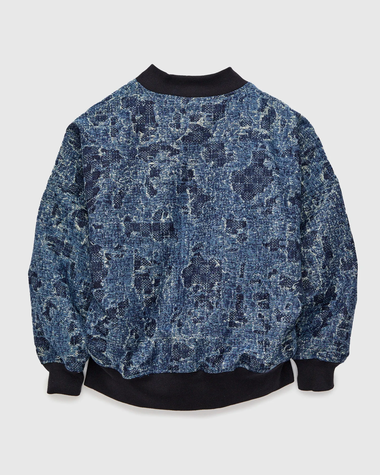 Boro Jacquard Bomber Jacket in Indigo