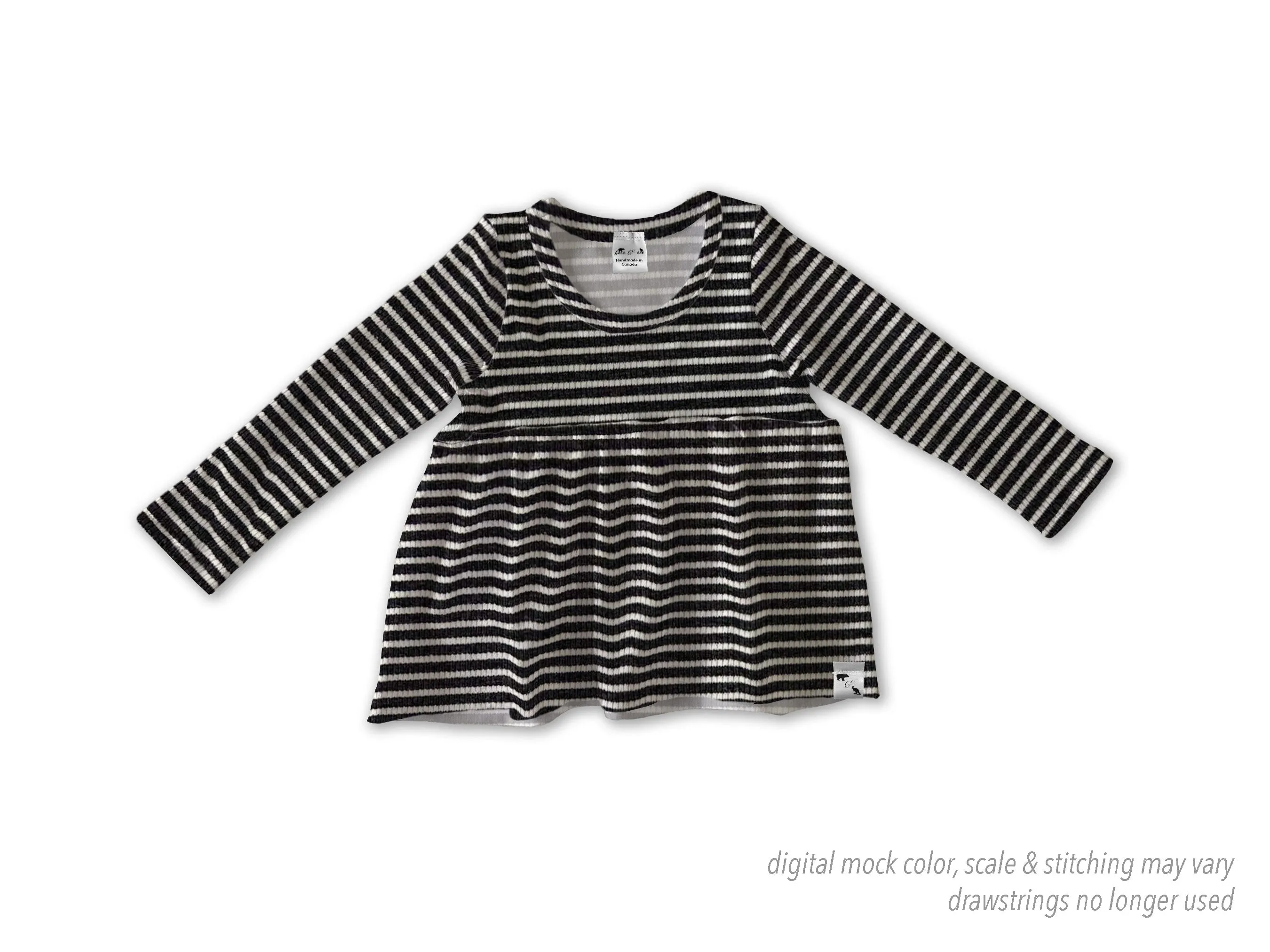 BR Basic Stripes RIB KNIT - Bayside Peplum {3 sleeve lengths}