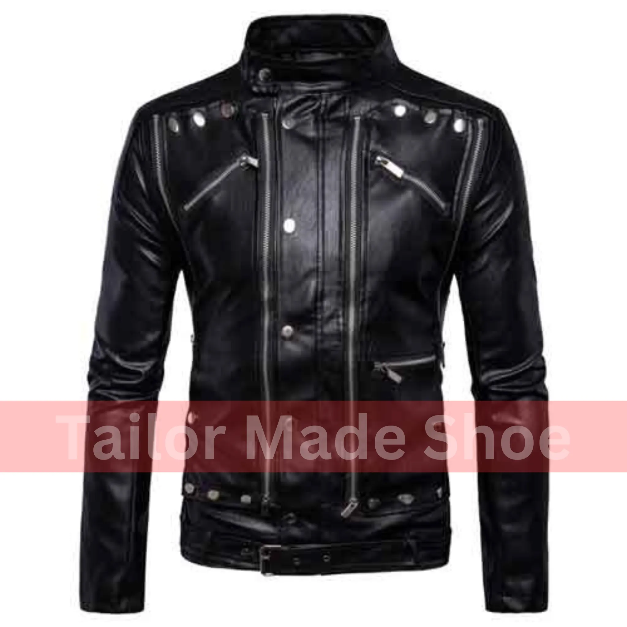 Buy New Handmade Men's Black Pure Leather Jacket, Men Black Biker Leather Jacket