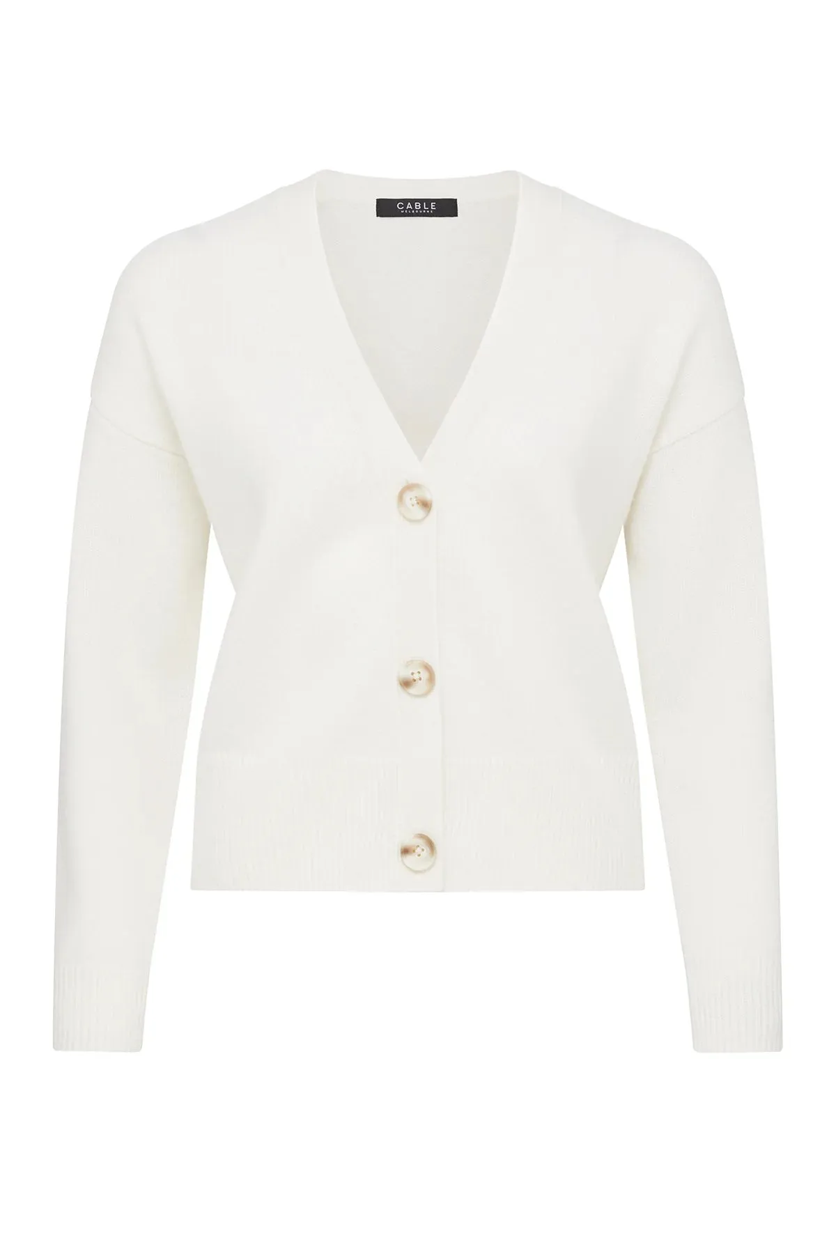 Cable - Pure Cashmere V Neck Cardigan