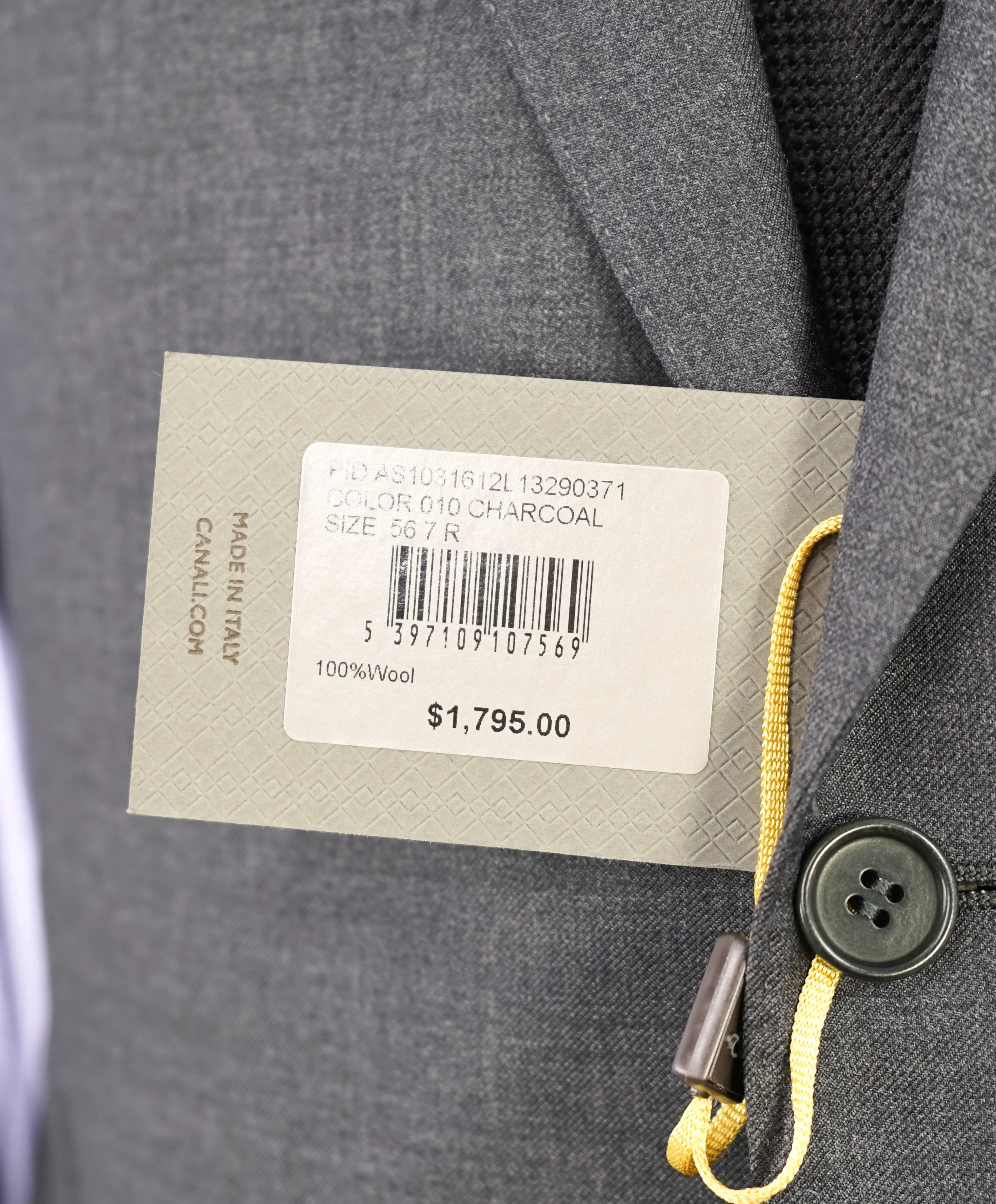 CANALI - Gray Charcoal *CLOSET STAPLE* Notch Lapel Iconic Suit -  46R